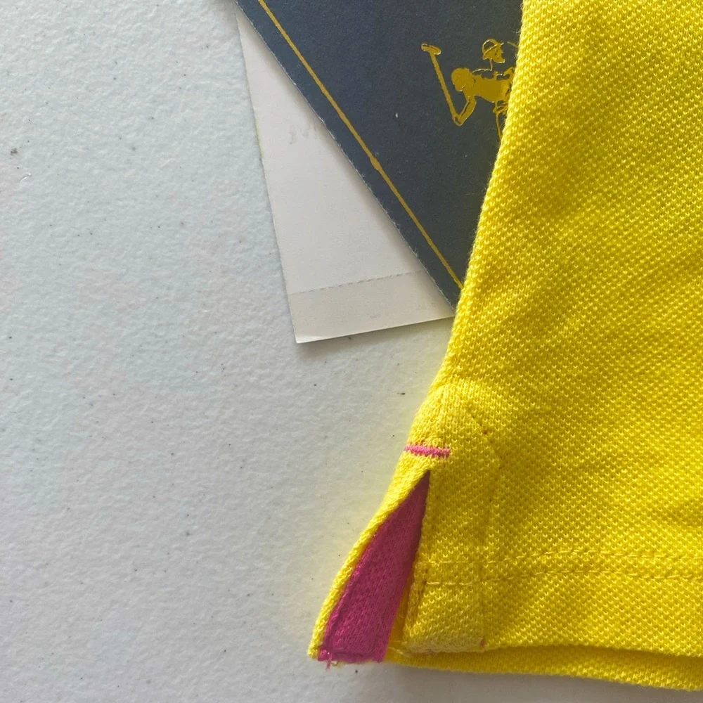 U.S Polo Assn. Baby Girls Yellow Polo Shirt 3-6 M